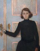 Theo Van Rysselberghe Portrait of Marguerite van Mons who later married Thomas Braun oil painting